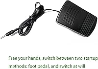 Vista 4 de Sewing Machine Foot Pedal,Foot Control Pedal & Power Cord for Sewing Machine,Household Momentary Sewing Machine Foot Operated Pedal Controller,Foot
