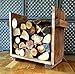 Support à bois de chauffage, support pour bois de chauffage Support à bois de chauffage Support à bois de chauffage marron vintage minable préfabriqué en bois