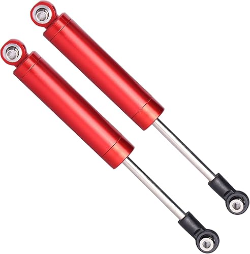 Paquete de 2 amortiguadores internos de aluminio para orugas RC 110, piezas de actualización para automóvil 110 TRX-4 SCX10 RCAWD D90 RC (rojo,