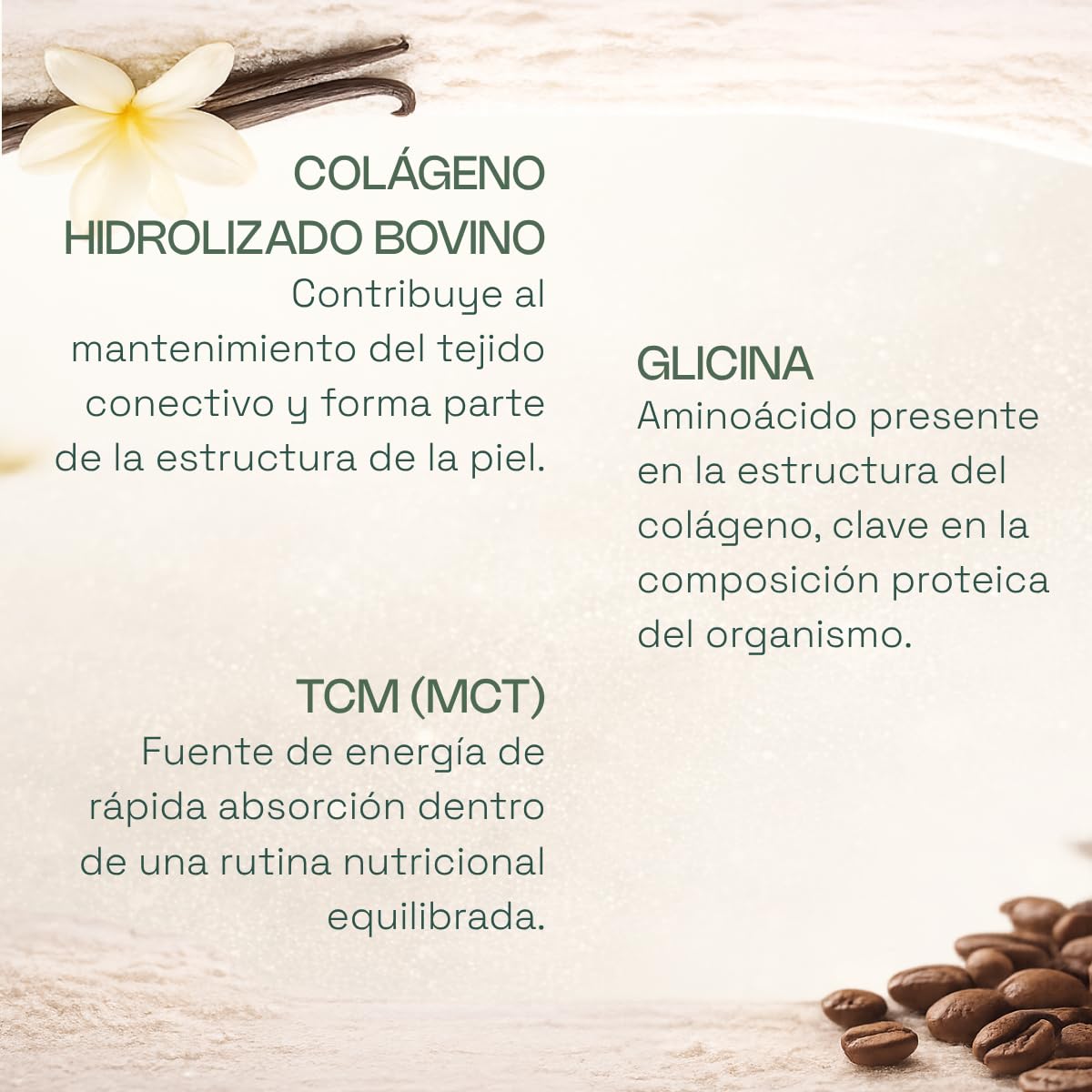 SYNSERA – Colágeno Hidrolizado en Polvo con TCM (MCT) y Glicina – Deep Collagen Bebible – Sabor Mocca – Articulaciones, Piel y Energía – Endulzado con Fruta del Monje – Sin Azúcar – 400 g