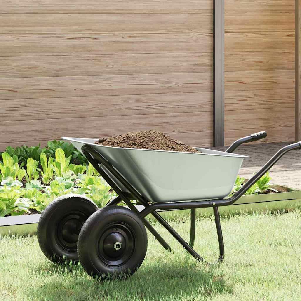 Schubkarren Ersatzschaufel aus robustem Stahl 88 x 60 x 32 cm, Universelle Schubkarrenmulde für Gartenarbeit und Transport, Silber