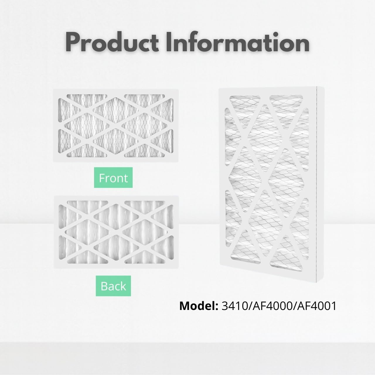 Nispira 5-Micron 3410 Outer Air Filter Replacement Compatible with WEN 3410 / POWERTEC AF4000 / Shop Fox W1830 / Grizzly G0738 Air Filtration System Part 90243-027-2, 4 Packs