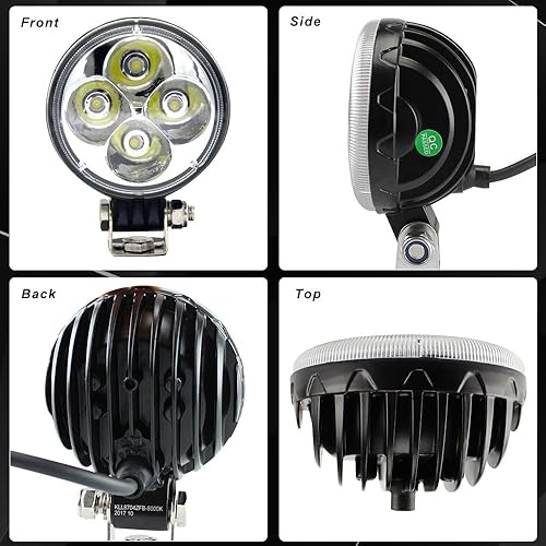 Miniatura 16 de Voltage Automotive - Foco LED redondo de 3 pulgadas para motocicletas todo terreno, 4x4, Jeep, SUV, ATV, tractor, barco, 6000 K