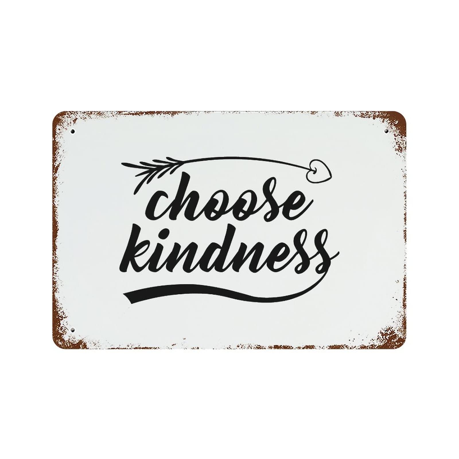 Panneau aluminium Choose Kind Ness message inspirant decoration de maison