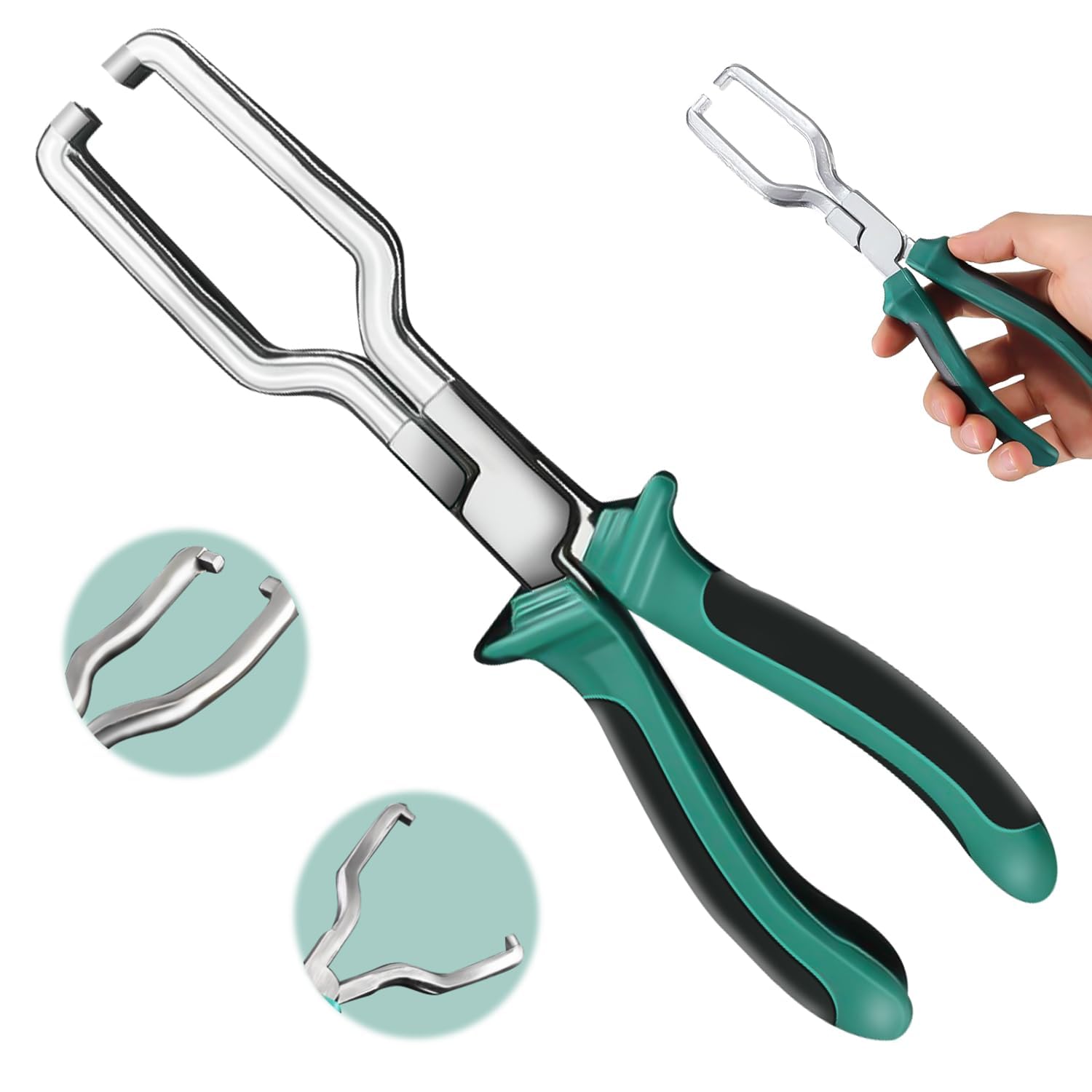 COOLive Electrical Disconnect Pliers, Fuel Line Clip Removal Tool, Automotive Connector Disconnect Tool, Long Spark Plug Removal Pliers, Car Fuel Feed Pipe Universal Clip Remover