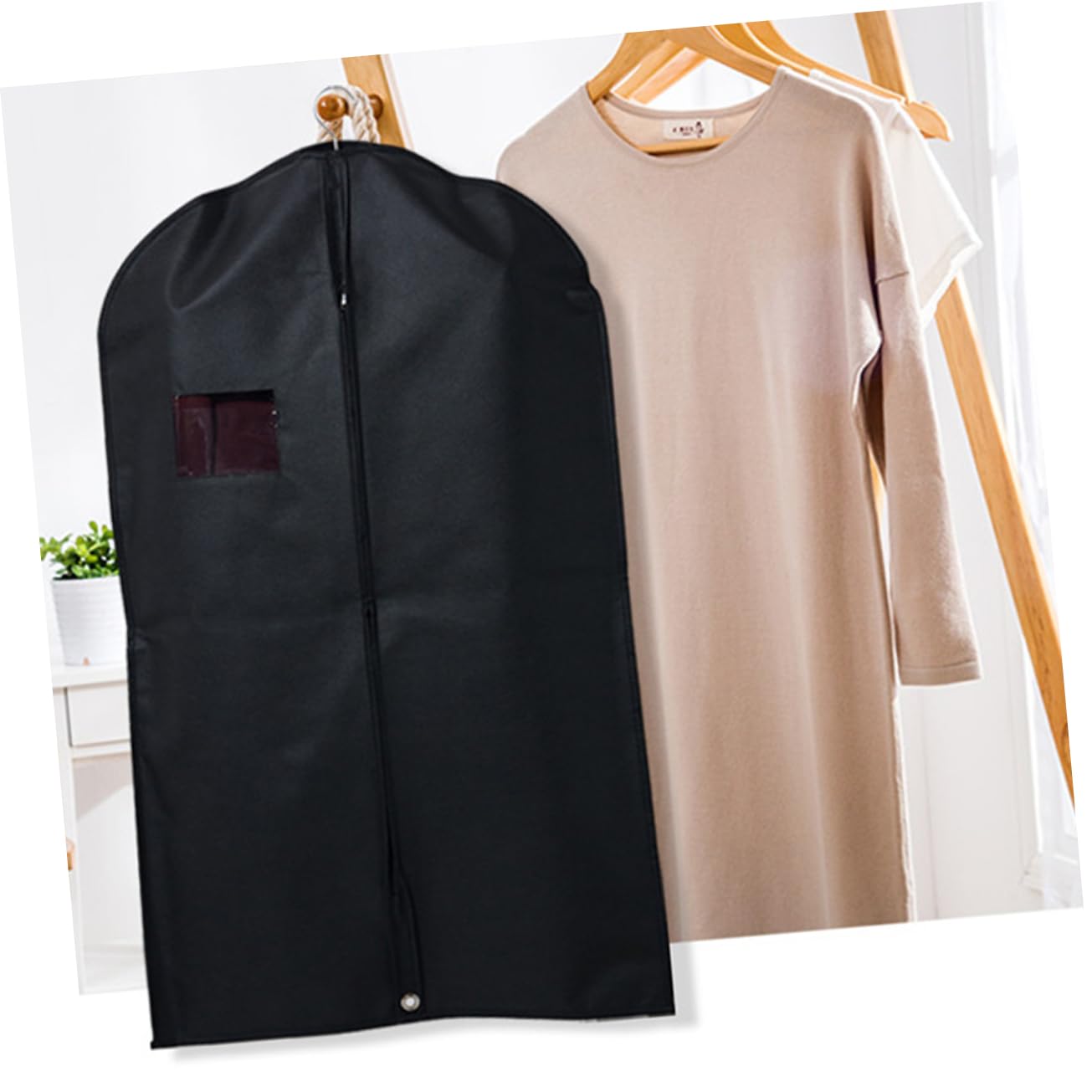 Mipcase 5piezas Guardapolvo para Ropa Prueba de Agua Bolsas para Colgar Trajes Protección contra Polvo Fundas Lavables para Guardar Vestidos de Viaje Trajes y Abrigos