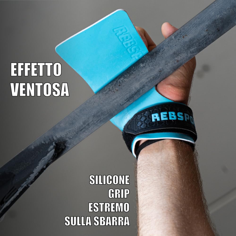 Rebsport Paracalli Crossfit in Silicone Senza Fori, Grip Estremo Senza Magnesite, Paracalli Wod Unisex, Guanti Paracalli per Crossfit, Palestra, Calisthenics, Weightlifting, Massima Protezione Mani