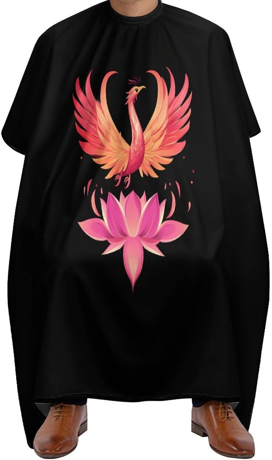 Phoenixes Rising Lotuses Barber Cape Professional Hair Cutting Apron Hairdresser Cape for Men Women