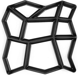 Walk Maker, Pathmate Stone Moldings Paving Pavement Concrete Molds Stepping Stone Paver Walk Way Mold for Patio, Lawn & Garden(Big Size:16.9 x 16.9 x 1.6 inch)