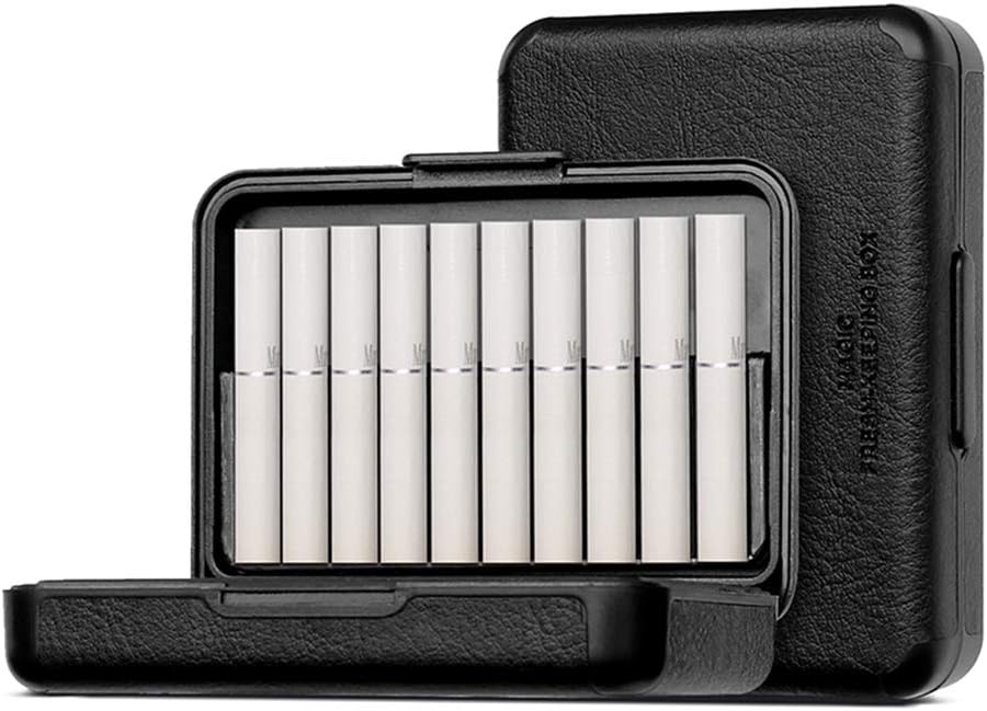 Storage Box for iq-s Heets and Accessories, PU Leather Case Traveling Cover Protective Pouch Bag (Black)