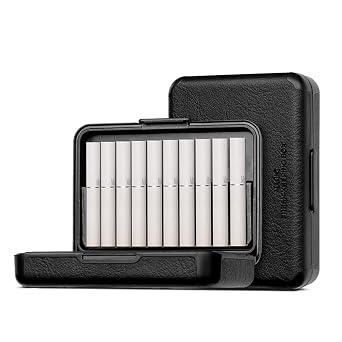 iq-s Heets and Accessories Storage Box PU Leather Case Travel Cover Protective Pouch Bag Black, Black