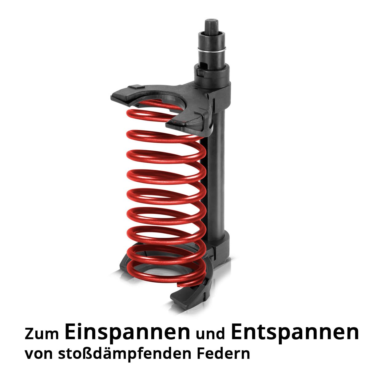 STAHLWERK Tensor de muelles con fuerza de sujeción de 1,5 t | tensor de montaje para coche | herramienta de tuning | tensor de resorte interior | herramienta de puntal para el montaje y desmontaje de