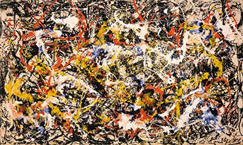 Jackson Pollock 艺术家 ジクレープリント キャンバス 印刷 複製画 絵画 ポスター (収束) ビッグサイズ 80 x 47.8cm #DFB