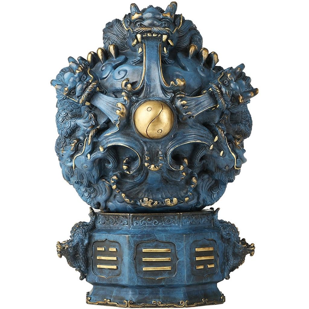 GLETSF Brass Decor Pure Copper Entrance Ornament Living Room Home Living Room Office Brass Statue Ornament Handicraft Ornament Statues For Home Decor,L23*w22*h32