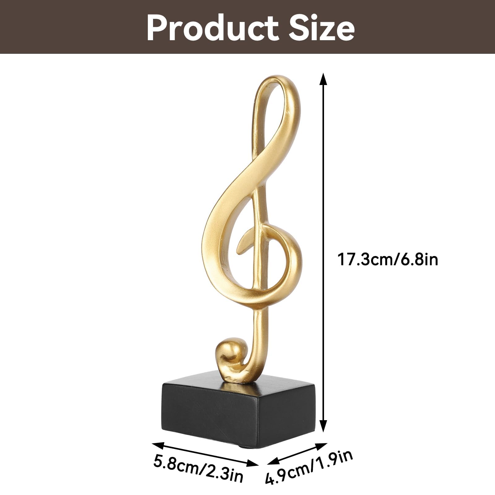 Statuetta Musicista Con Pianoforte - Scultura In Resina 25cm - Decorazione Moderna Per Casa E Ufficio - Foto 7