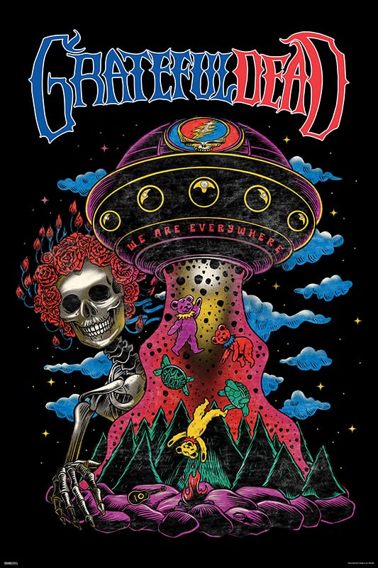 Grateful Dead Poster - Grateful Dead UFO - 24 x 36 Poster Print Wall Art, Ideal for Home Decor, Office Decor, Playroom Decor & Wall Decor Living Room
