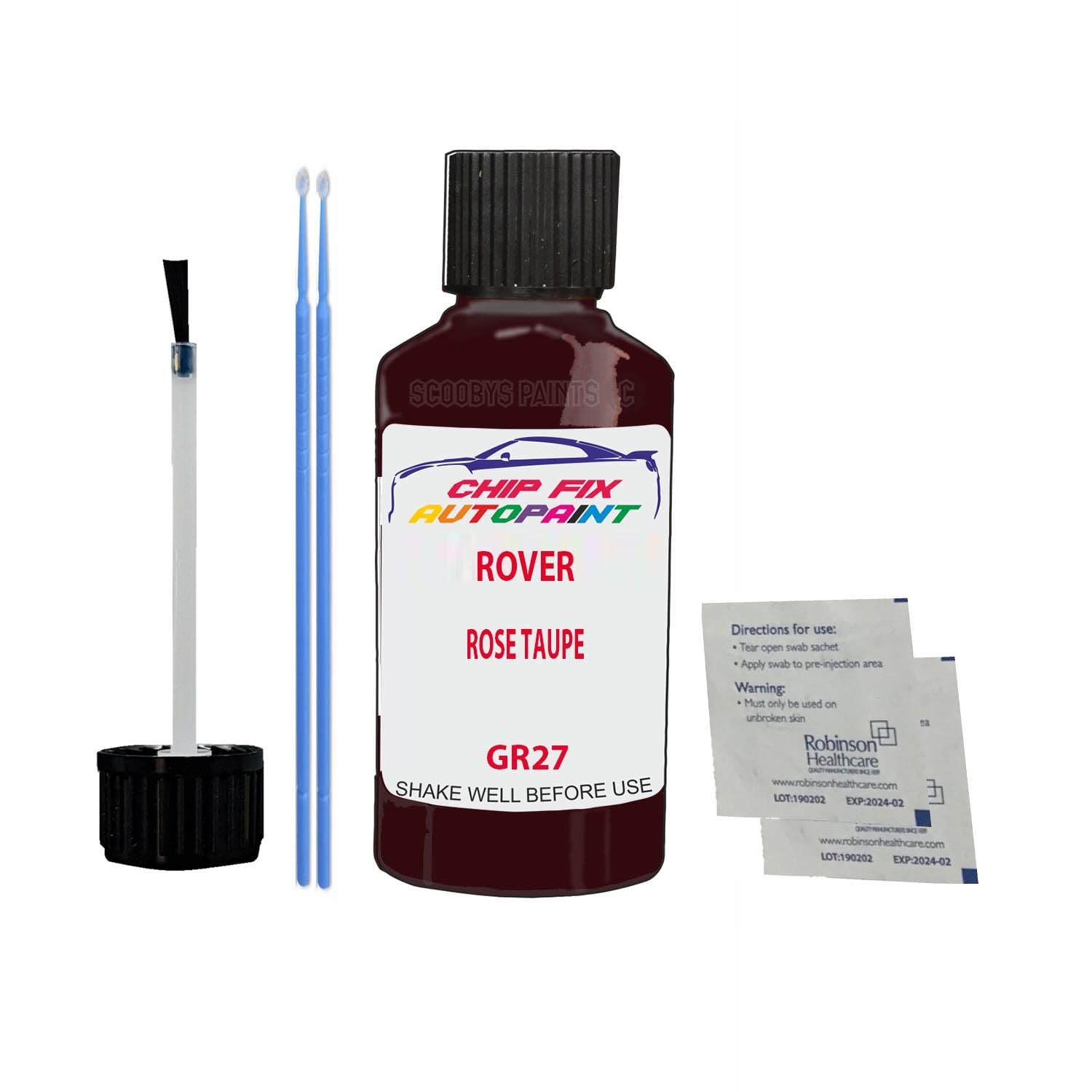 Scoobys Paints Back In The Mix Rose Taupe Touch Up Paint For Rover Old Models Gr27 1956-1969 30Ml Bottle Brush Scratch Stone Chip Repair Pen