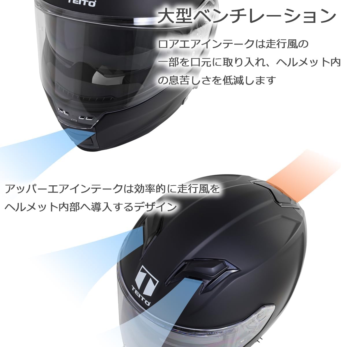 Amazon | TEITO FF922 ヘアラインスクラッチブラック バイク フル