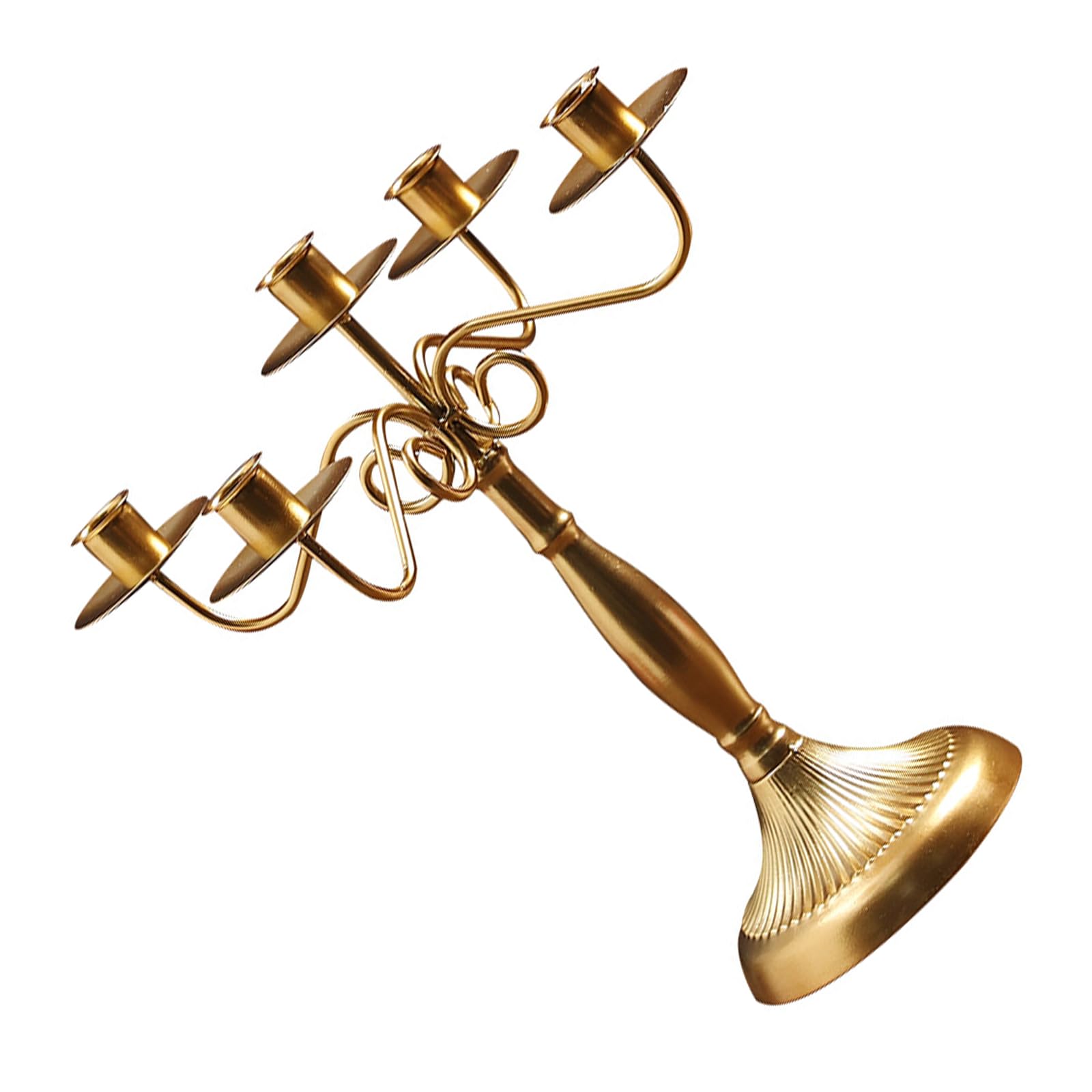 NVOQILIN Candlestick Holders Iron Metal Taper Holders Decorative Stands 5Arm Candelabra for Home Decorations Candlestick
