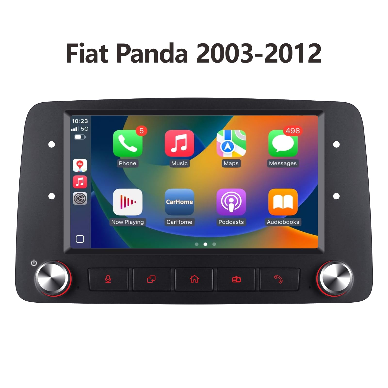 Autoradio Per Fiat Panda Modello 169 2003-2012 Con Wireless Carplay Android Auto senza fili Mirror link,Auto Radio Con Schermo HiFi Bluetooth RDS/FM+CANBUS