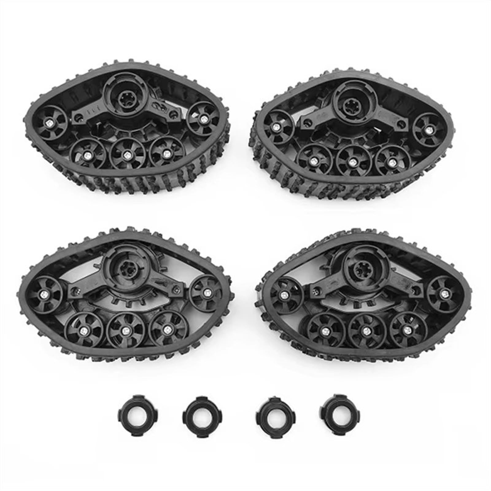 Compatibile Con WPL C14 C24 C24-1 B14 B24 1/16 RC Car Upgrade Parts Ricambio Accessori Di 4 Pezzi Snow Track Wheel Tire Parti