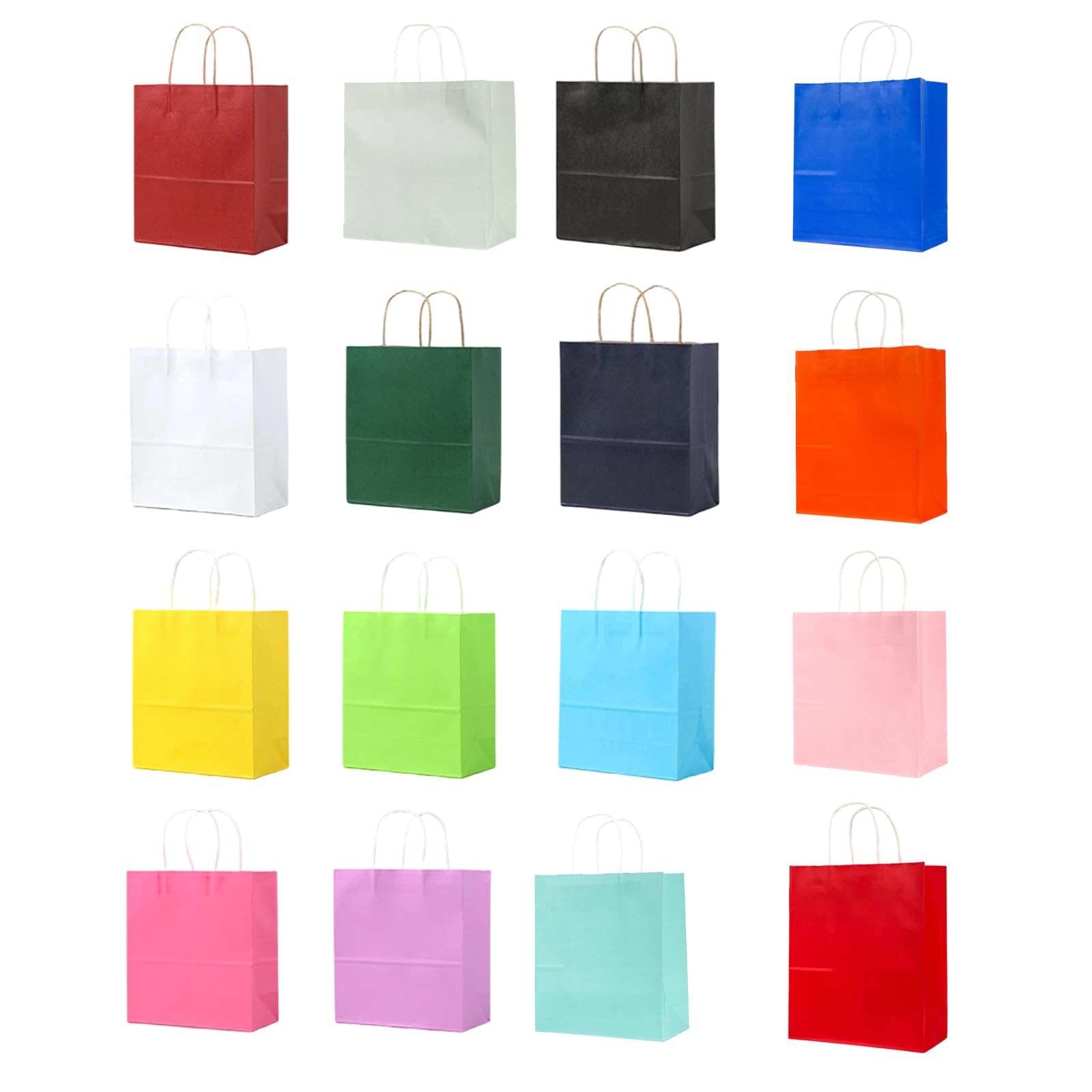 Yosugar 16 Stück Geschenktüten,21x15x8cm Bunt Papiertüten mi