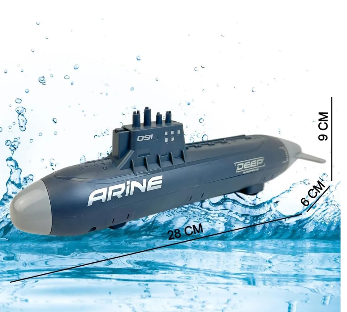 Sous-Marin Jouet Tire Torpilles Submersible pour Enfants - Mouvement d'Embrayage, Shoot Missiles, U-Boat, Bataille Navale, Sous-Marine Militaire, Bateau