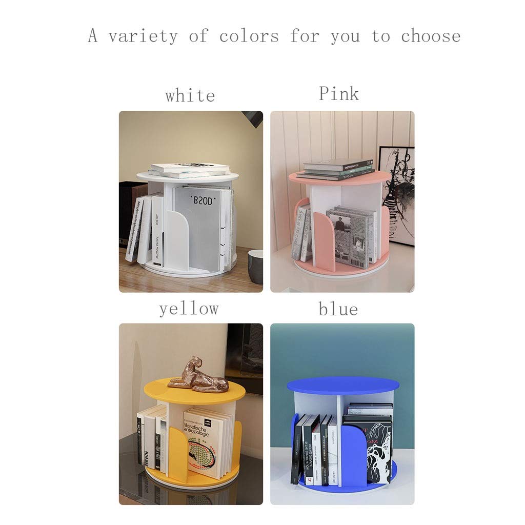 Biuro Bookshelf Obrotowa półka na książki Biurowa Organizator Wielofunkcyjne materiały biurowe Bookshelf Bookshelf Bookshelf dla dzieci (żółty) do domu Bookshelf Home Decor