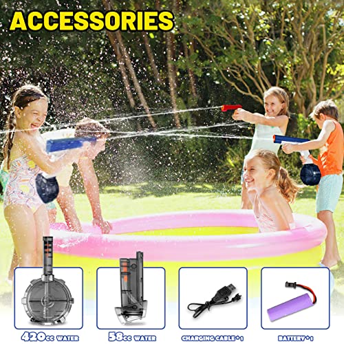 Squirt Guns With Fading Water, Electric Water Guns, Automatic Squirt Guns For Kids 12 Ages Over, Powerful Water Gun Up To 32Ft, Water Pistol Summer Toy For Outdoor Pool Water Fighting, Red #TOP4