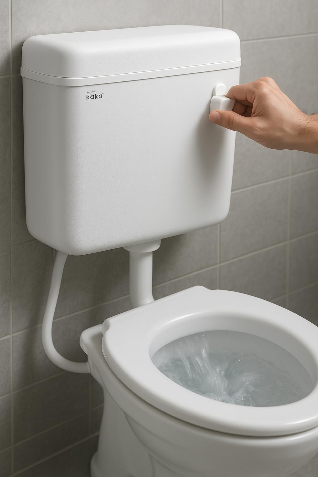 Buildingshop10 Litre Wall Mounted Flush Tank for Toilet White colour with Side Lever, Compact and Easy to Install - Image 8 thumbnail