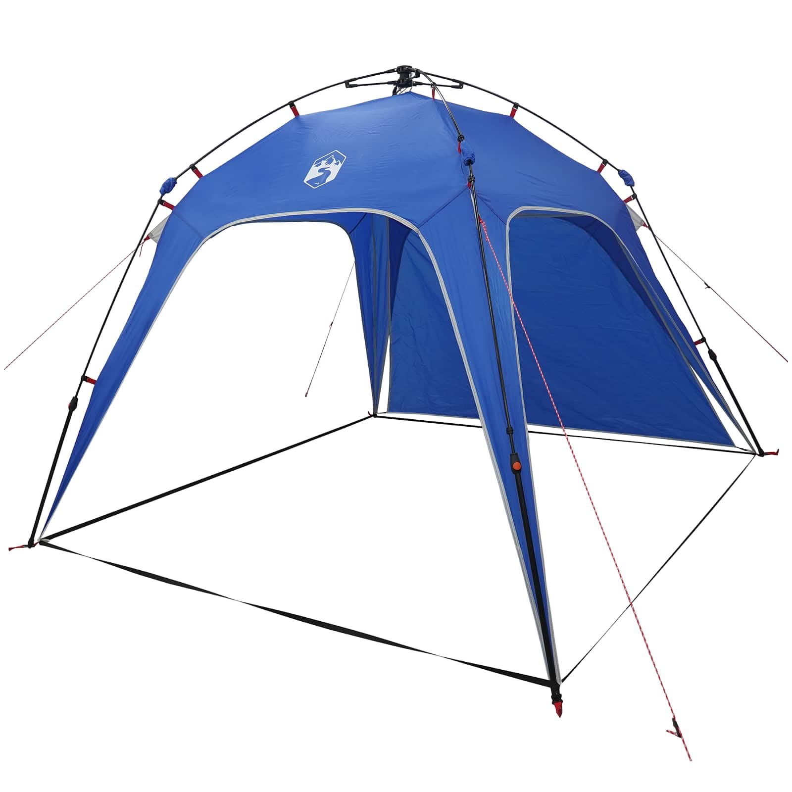 Tienda de campaña instantánea moderna para 4 personas con marco de acero resistente, práctico kit de camping que incluye cuerdas tensoras y estacas