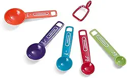 Farberware Colheres de medição profissionais de plástico, conjunto de 5, cores podem variar
