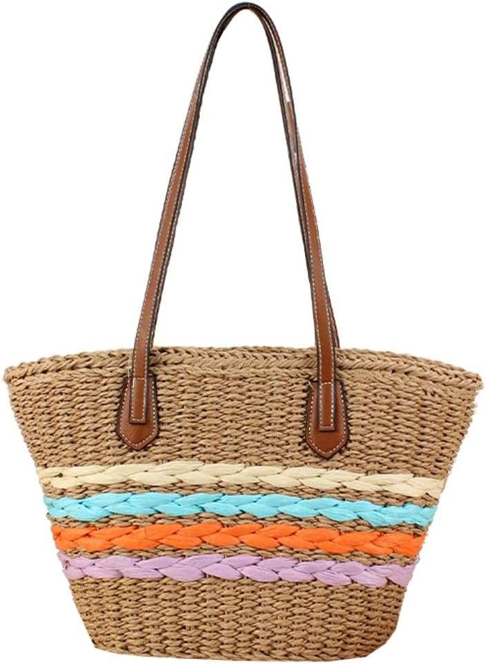 2026 Summer Straw Tote Bag for Women Beach Bags Crossbody Bag Purse Weave Shoulder Handbag Summer Vacation