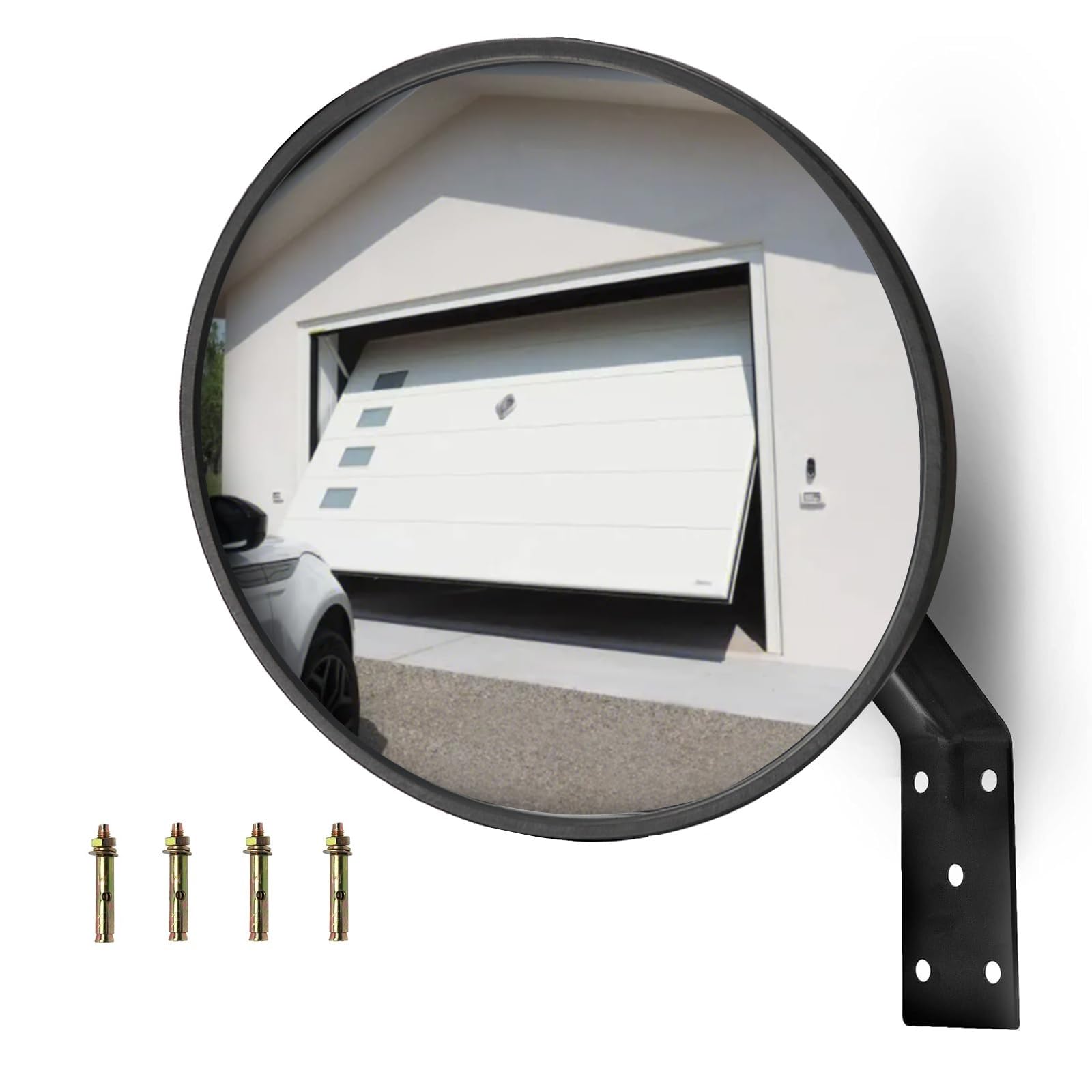 CNQLIS 8 Inch Convex Mirror Outdoor with Adjustable Wall Fixing