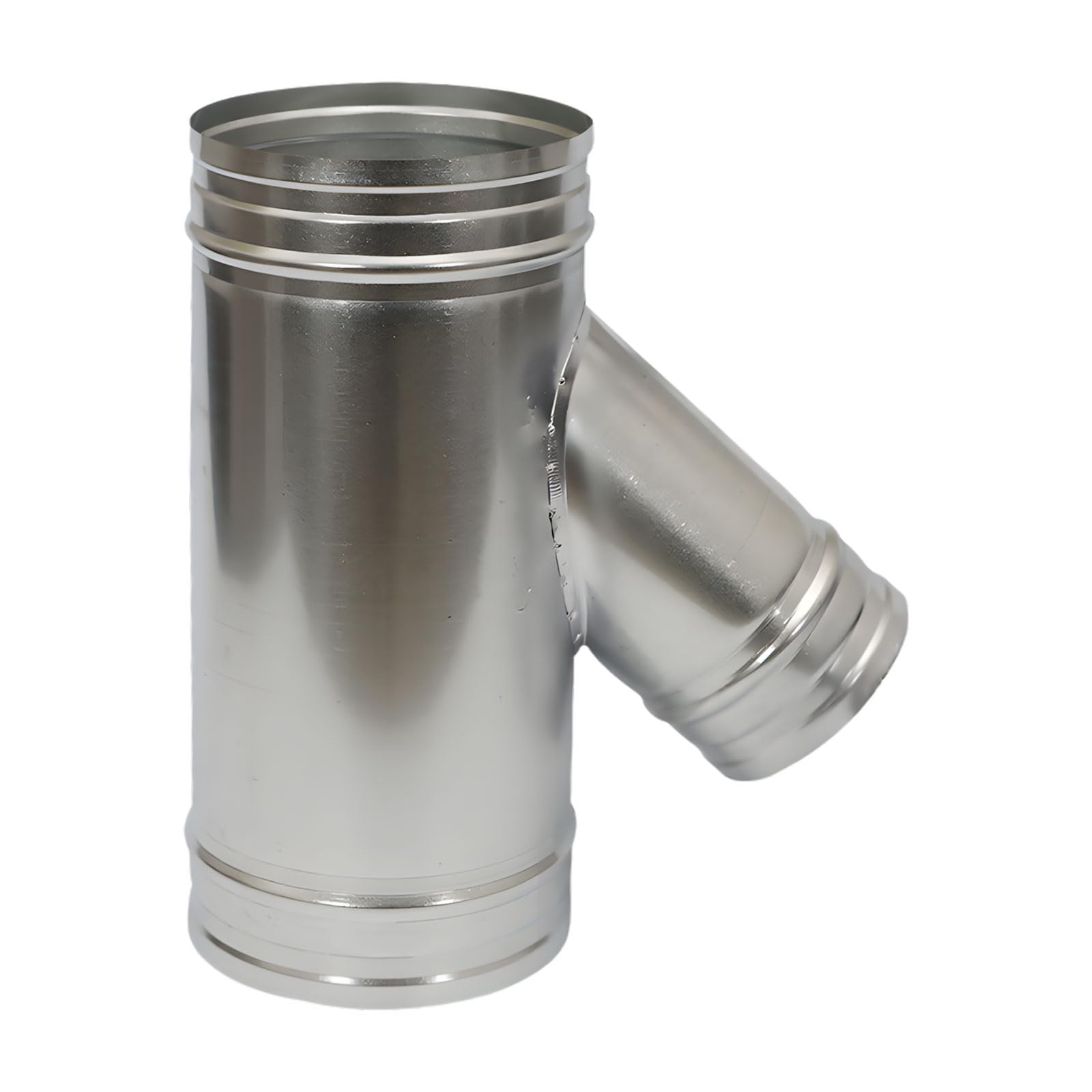 45 Degree Y Type Air Duct Divider with Interior for Less Resistance and Ventilation Dryer Vent Splitter