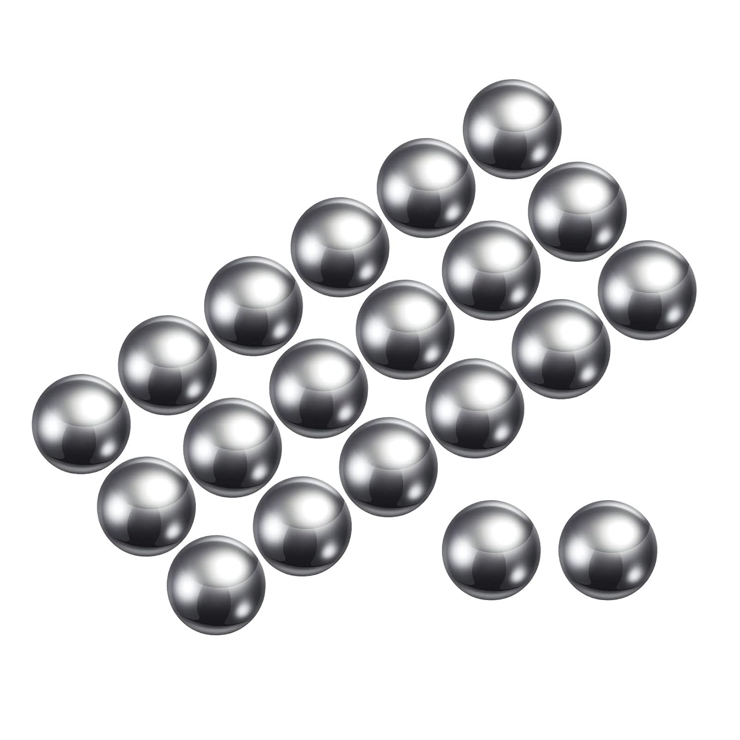 50pcs Precision Balls - [15mm] Carbon Steel for Bearings Valves Use, Solid