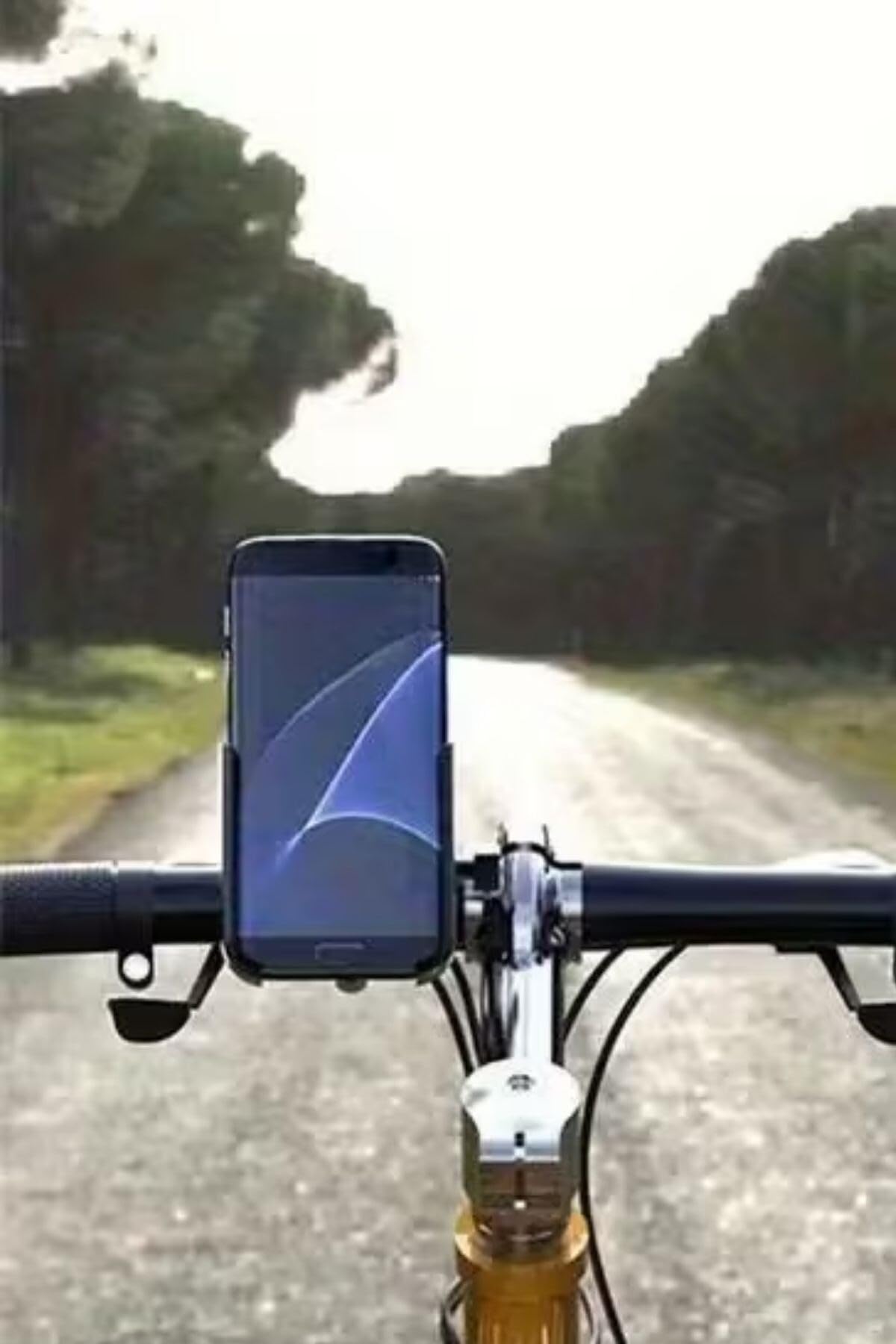 BUFFER® Motosiklet Gidon Telefon Tutucu–360° Döner, Kaymaz Sabitleme Sistemli, Sarsıntı Önleyici Telefon Tutucu Aparat