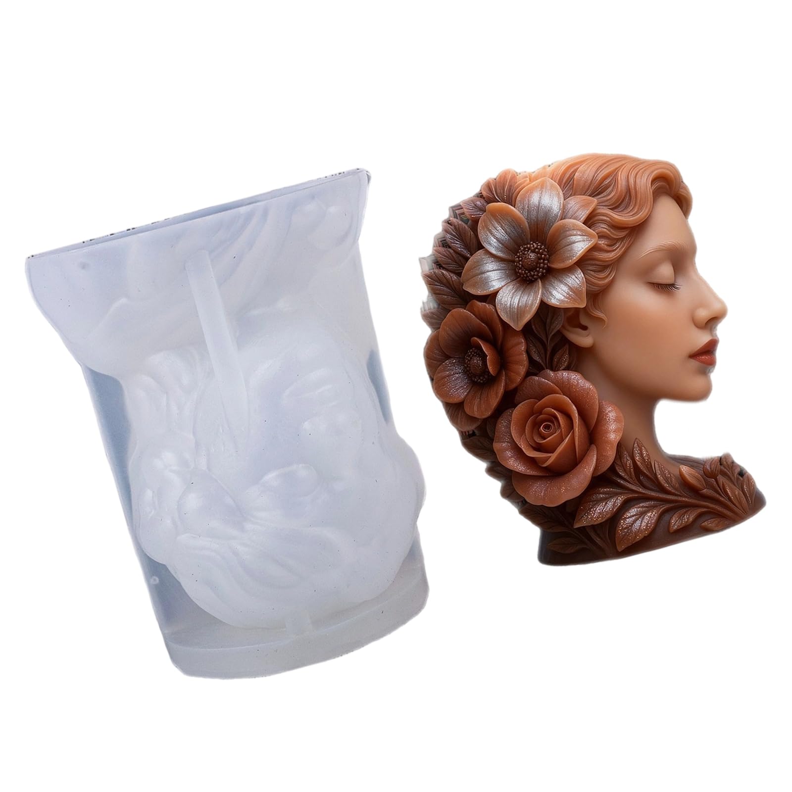 CAZSTYK Girl Silicone Mold Food Safe Baking Tool for Resin Casting Soap Chocolate Festival Decoration Craft