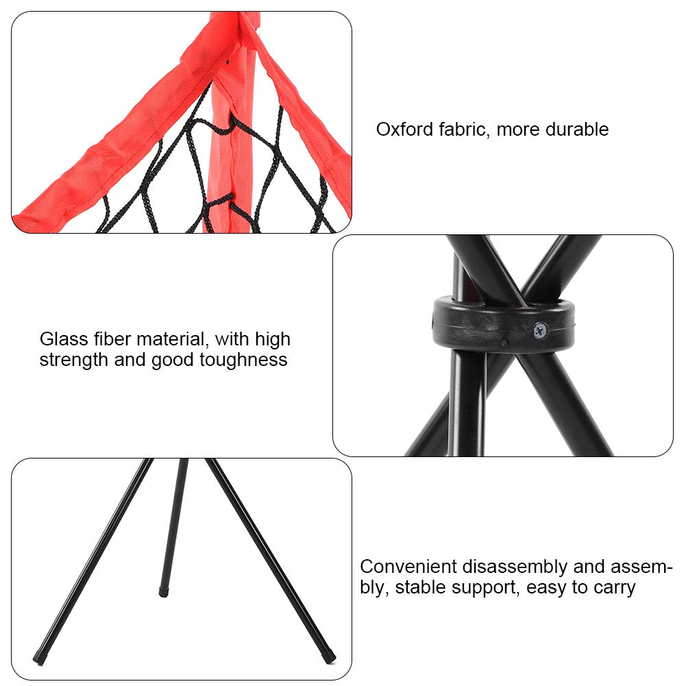 Changor Borsa Rete Porta Palloni Triangolare, Altezza 87 Cm | Design leggero, tessuto Oxford resistente, si piega facilmente, adatto per la pratica all\'aperto