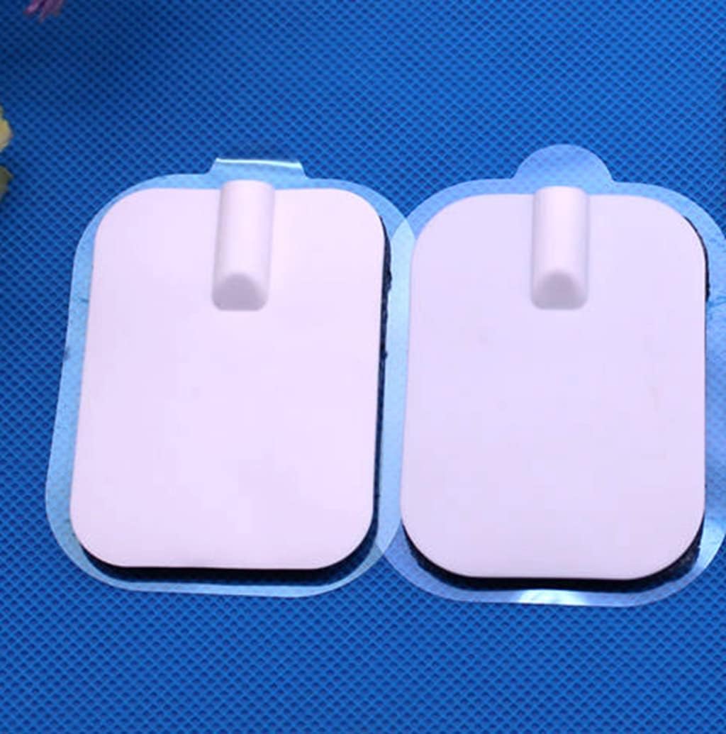 2 pairs of silicone self-adhesive pins physiotherapy electromechanical pole piece massage patch electrotherapy patch post piece 4.5 * 6CM 6 * 9CM interface size 1.5-2.5 mm (4.5 * 6CM)