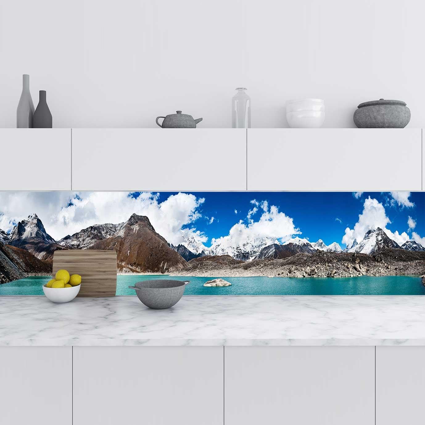 Mutfak Tezgah Arası Folyo Fayans Kaplama Folyosu Himalaya 60x300 CM