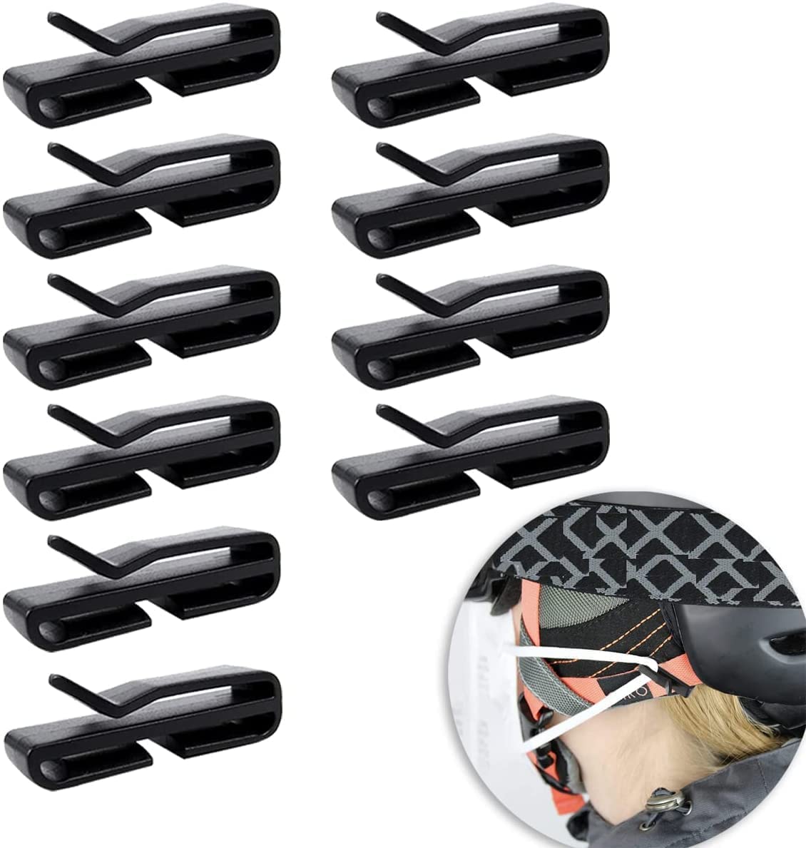 Ski Helmet Clip Face Mask Holder Clip Snowboard Helmet Holder Clip Snow Helmet Face Mask Holder Clip Helmet Face Cover Clip for Ski Helmet Snowboard Sports Skiing Helmet 5 Pairs