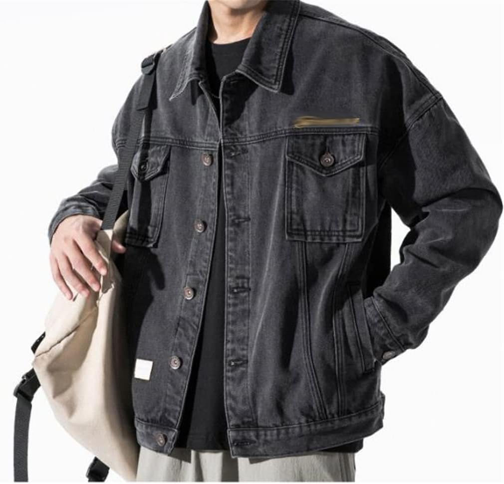 Casual Jacket Port Men's Denim Fall Loose Vintage Jeans