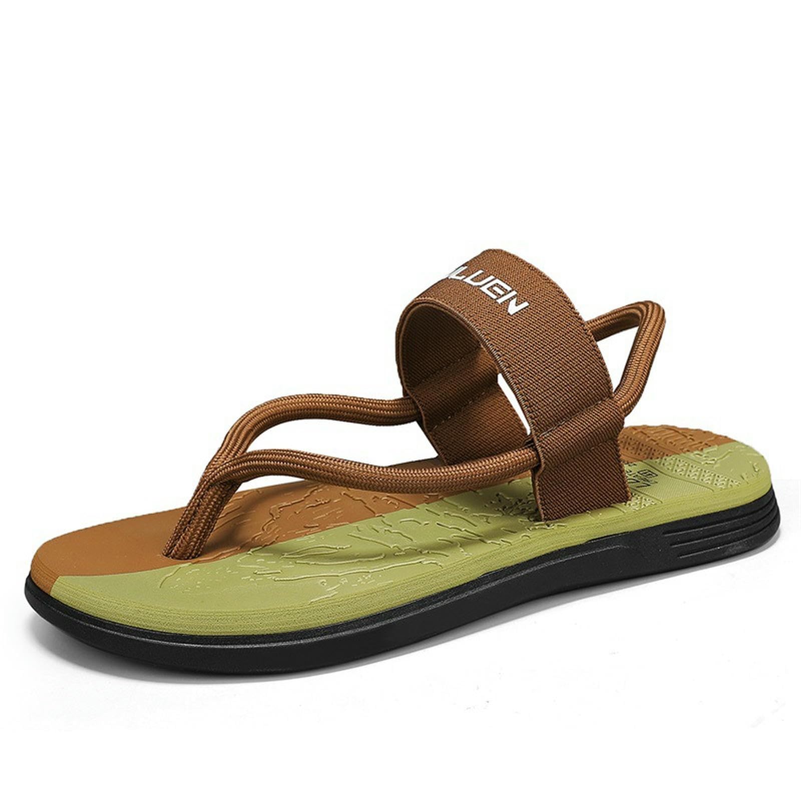 Chaussons sandales masculines kaki 45 à semelle épaisse