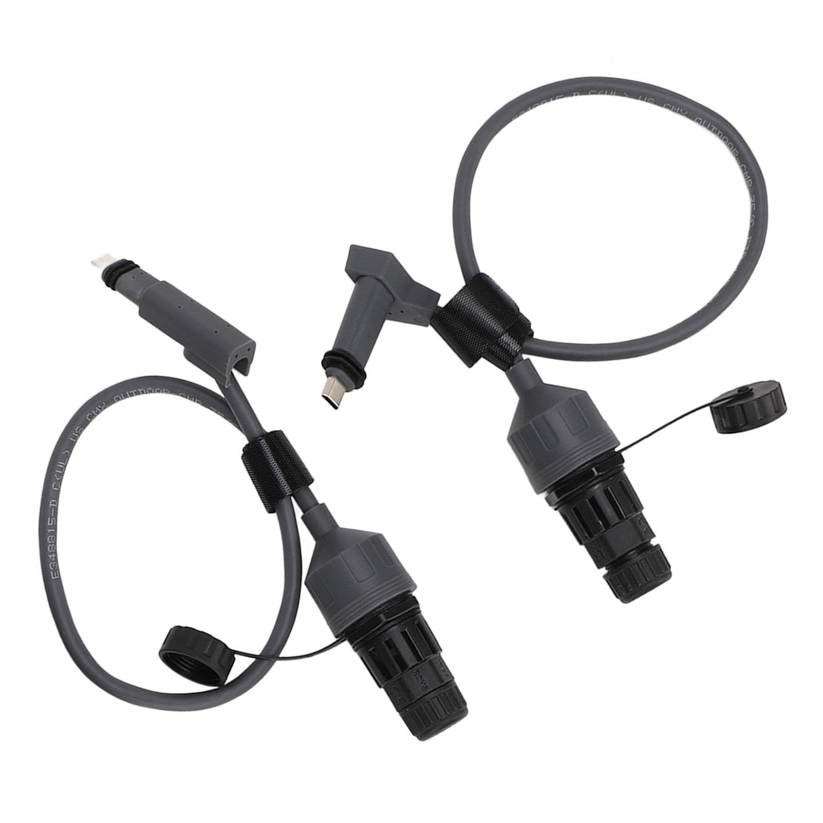 Aramox Adattatore per Cavo Ethernet SPX Connettore per Cavo SPX in PVC da 18,7 Pollici con Alimentatore POE Segnale Stabile Facile Installazione per Uso Esterno