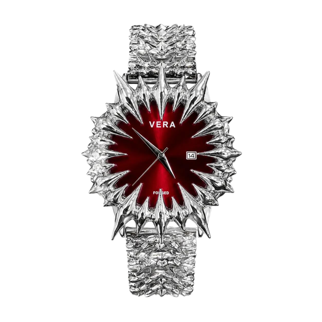 Vera Watches Rage Spiked Gothic Watch, Red-image-12