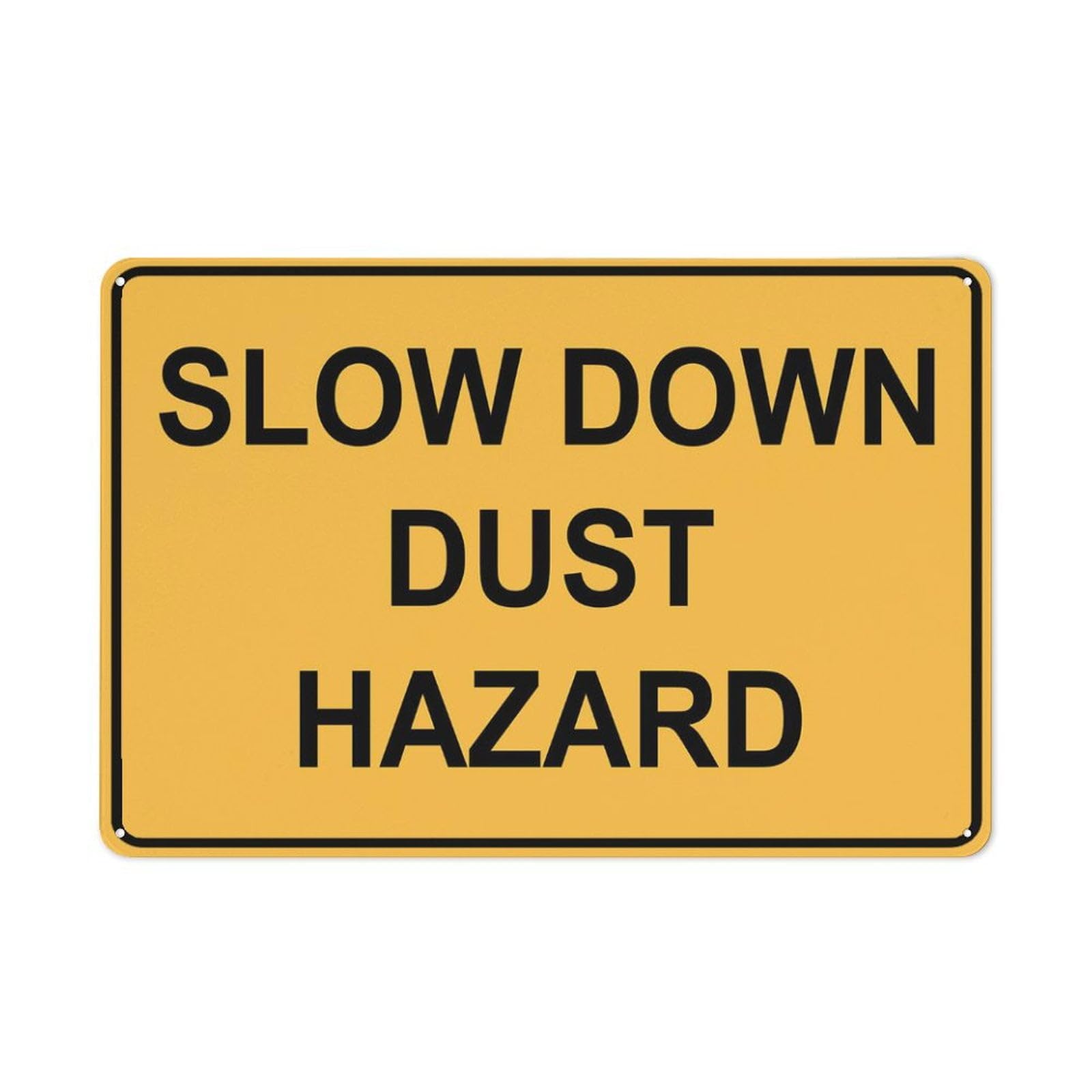 Peiyeety A06 Slow Downhazard Sign 12X8 Inch Aluminum Uv Ink Printed For House And Business