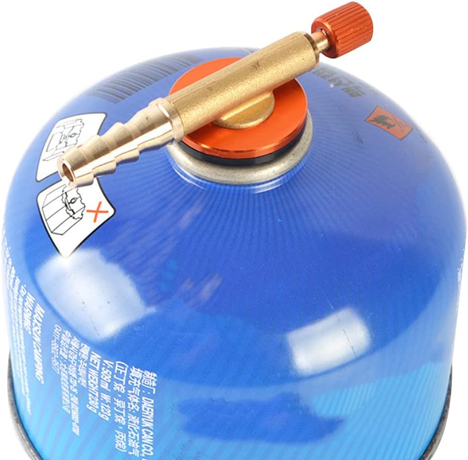 Switching Valve, Brass Gas Refill Adapter Safety Stove Switching Valve for Outdoor Camping(Red) - Image 4