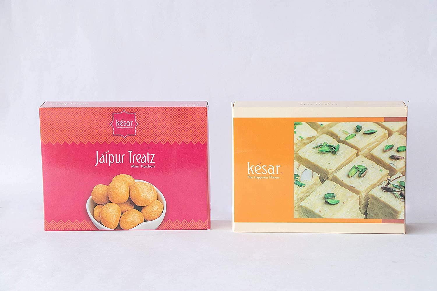 Dessert Drama by Kesar Sweets| Sweets and Snacks Combo Soan Papdi Mini Kachori| Hygienically Prepared & Packed| Pure Desi Ghee Sweets Indian Mithai - 350 g | Sweets Gift Pack-image-43