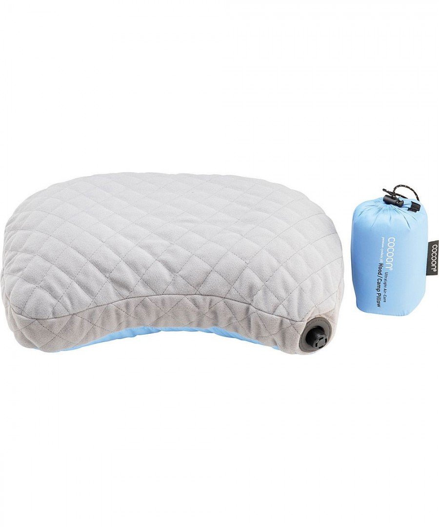 Cocoon AIR Core Hood/Camp Pillow Ultralight 28X37 CM (Light Blue/Grey)